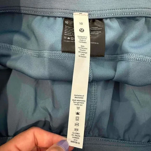 Lululemon Softstreme High Rise Straight Leg Cropped Pants 10 Womens Utility Blue - Picture 3 of 3